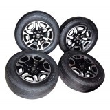 Jogo Roda Hilux Srx 2022 Pneu Michelin 265 60 18 J2472 Grafite Diamantado