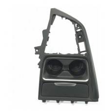 Moldura Console Porta Copos Bmw 320 2014 Original C6139 Preto