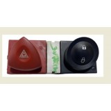 Botão Trava Alerta Renault Megane 07/13 88040002 H2211 Preto